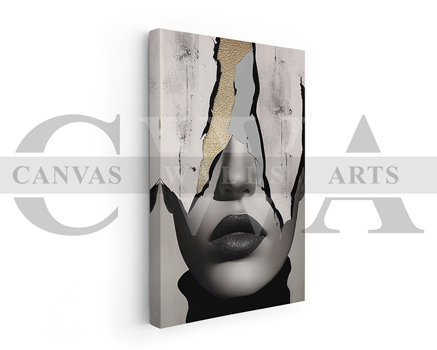 Beautiful Woman Eyes Painting Canvas Wall Art