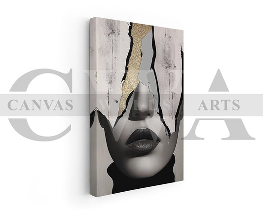 Beautiful Woman Eyes Painting Canvas Wall Art