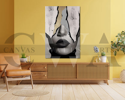 Beautiful Woman Eyes Painting Canvas Wall Art
