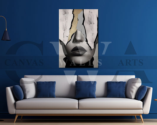 Beautiful Woman Eyes Painting Canvas Wall Art