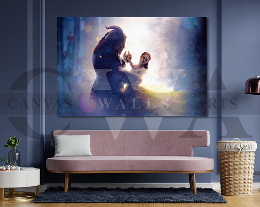 Beauty and the Beast Canvas Wall Art Movie Poster Print