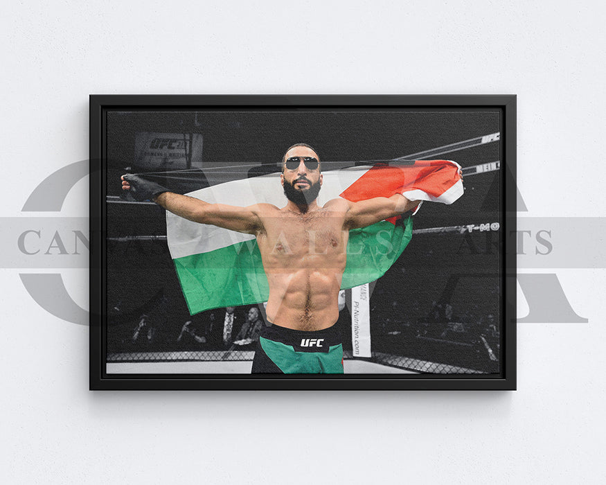Belal Muhammad Black & White Canvas Art MMA Canvas Wall Art