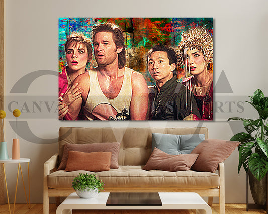 Big Trouble in Little China Canvas Wall Art Abstract Movie Poster Print