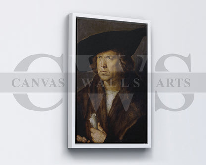 Bildnis Eines Unbekannten Mannes by Albrecht Durer Painting Canvas Wall Art
