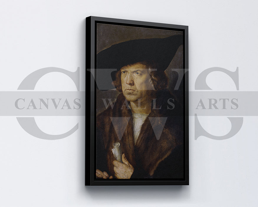 Bildnis Eines Unbekannten Mannes by Albrecht Durer Painting Canvas Wall Art