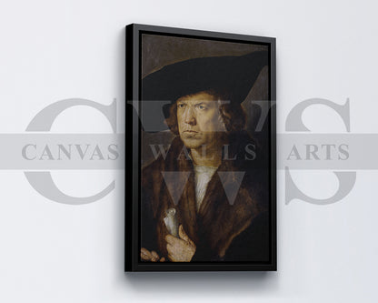 Bildnis Eines Unbekannten Mannes by Albrecht Durer Painting Canvas Wall Art