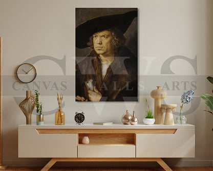 Bildnis Eines Unbekannten Mannes by Albrecht Durer Painting Canvas Wall Art