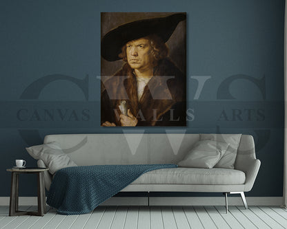 Bildnis Eines Unbekannten Mannes by Albrecht Durer Painting Canvas Wall Art