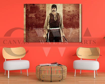 Bill the Butcher Canvas Wall Art Abstract Movie Poster Print Frame