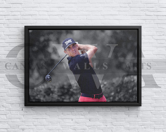 Billy Horschel Black & White Canvas Art Golf Canvas Wall Art