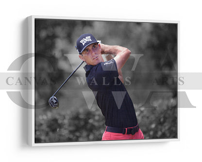 Billy Horschel Black & White Canvas Art Golf Canvas Wall Art