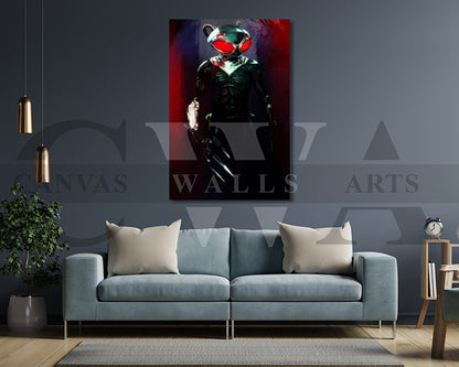 Black Manta Canvas Wall Art Abstract Movie Poster