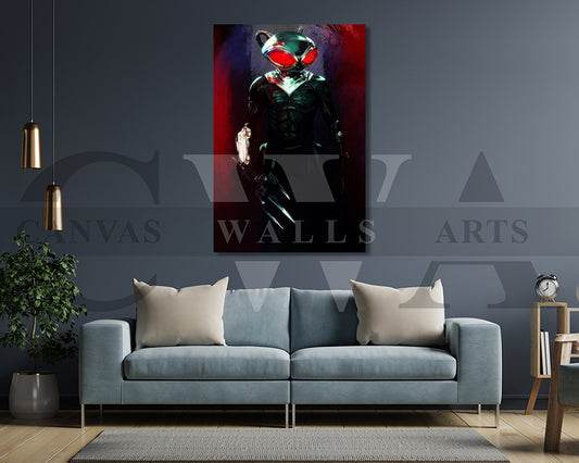 Black Manta Canvas Wall Art Abstract Movie Poster