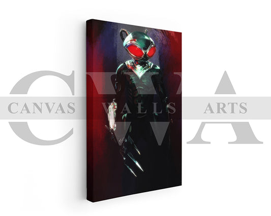Black Manta Canvas Wall Art Abstract Movie Poster