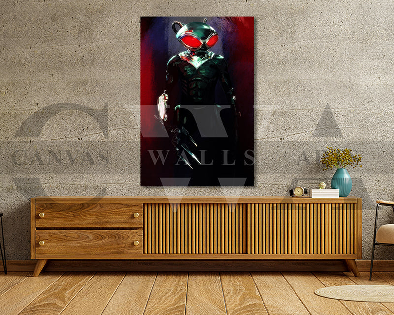 Black Manta Canvas Wall Art Abstract Movie Poster