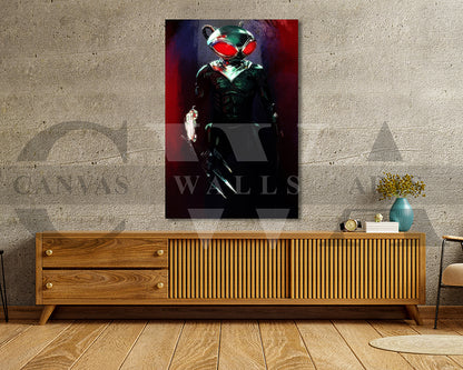 Black Manta Canvas Wall Art Abstract Movie Poster