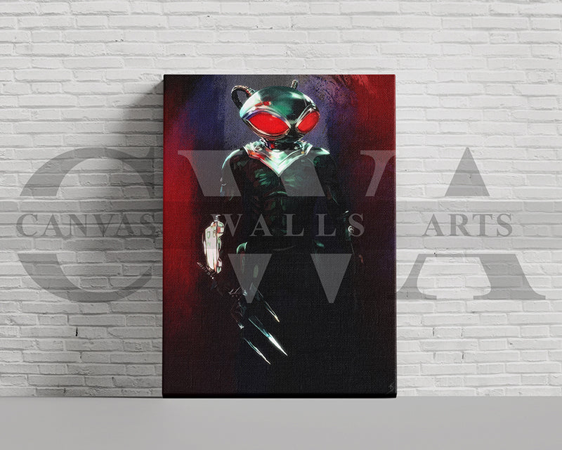 Black Manta Canvas Wall Art Abstract Movie Poster
