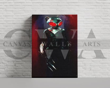 Black Manta Canvas Wall Art Abstract Movie Poster