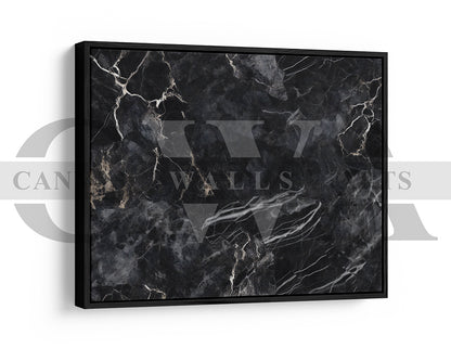 Black Marble Canvas Wall Art