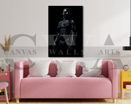 Black Noir Canvas Wall Art Abstract Movie Poster
