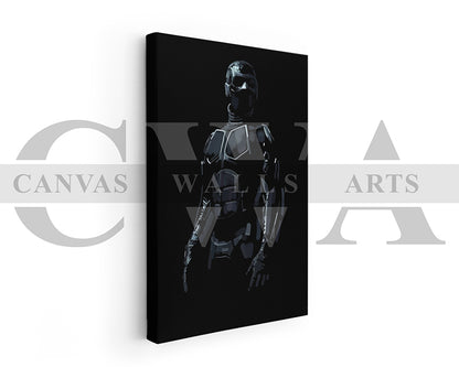 Black Noir Canvas Wall Art Abstract Movie Poster