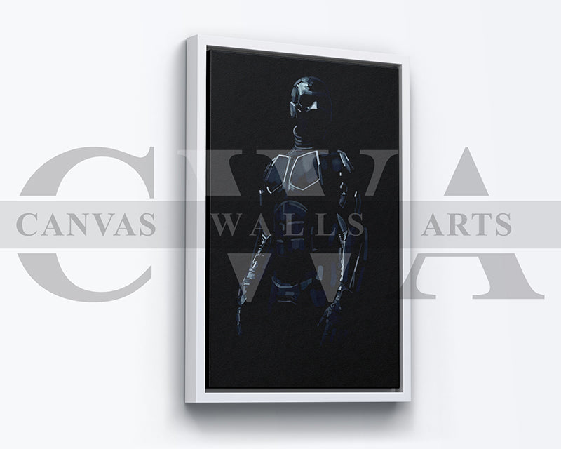 Black Noir Canvas Wall Art Abstract Movie Poster