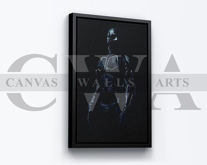 Black Noir Canvas Wall Art Abstract Movie Poster