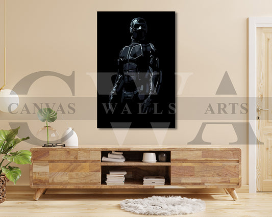Black Noir Canvas Wall Art Abstract Movie Poster
