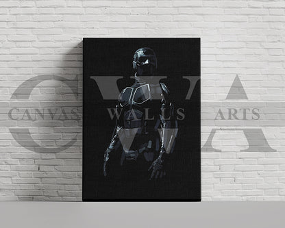 Black Noir Canvas Wall Art Abstract Movie Poster
