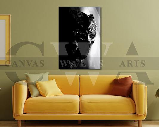 Black Panther Canvas Wall Art Abstract Movie Poster
