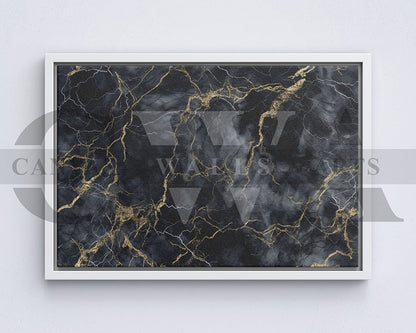 Black and Gold Marble Canvas Wall Art