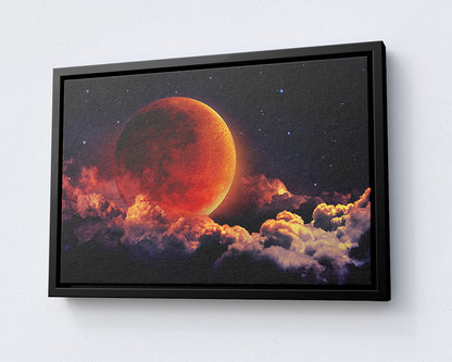 Blood Moon Galaxy Canvas Wall Art