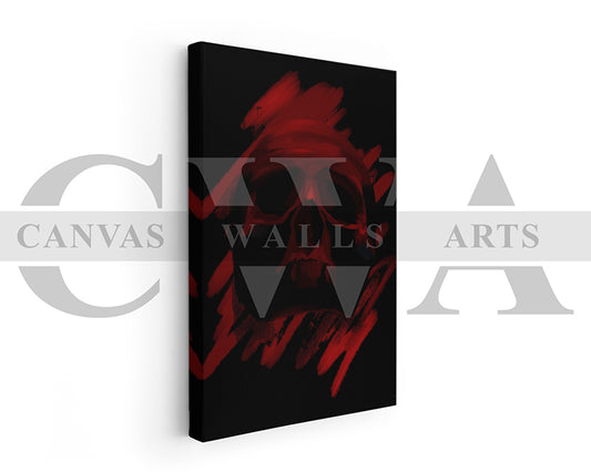 Blood Red Skull Canvas Wall Art Abstract Movie Poster