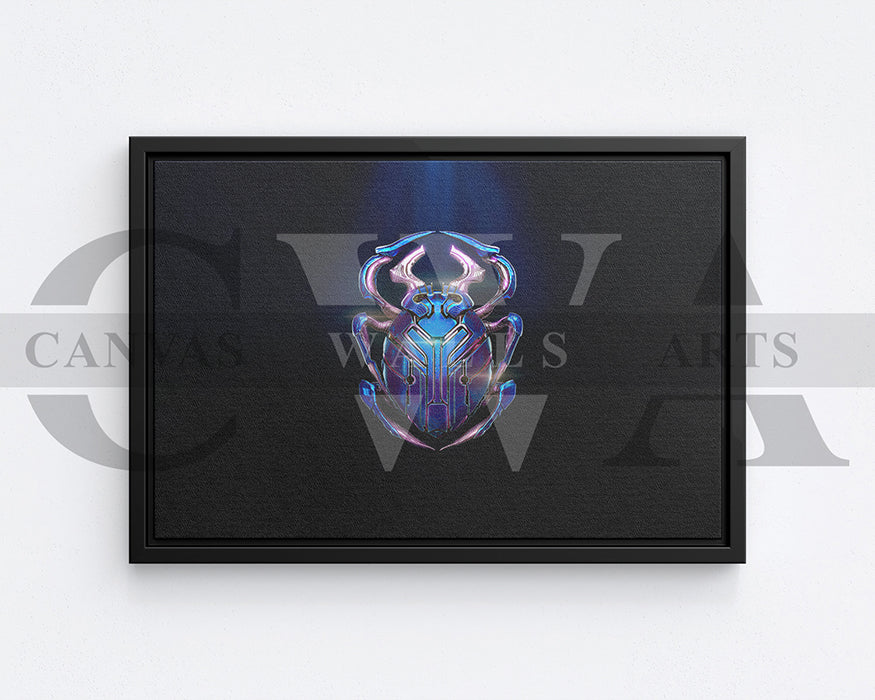 Blue Beetle Canvas Wall Art
