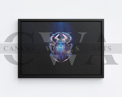 Blue Beetle Canvas Wall Art