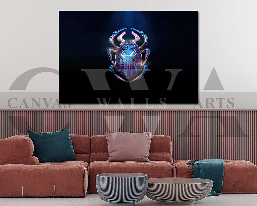 Blue Beetle Canvas Wall Art