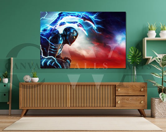 Blue Beetle Jaime Reyes Canvas Wall Art