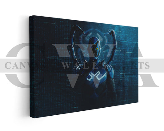 Blue Beetle No Spoiler Canvas Wall Art