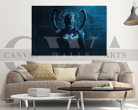 Blue Beetle No Spoiler Canvas Wall Art
