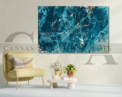 Blue Marble Canvas Wall Art