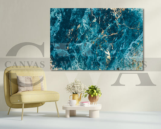 Blue Marble Canvas Wall Art