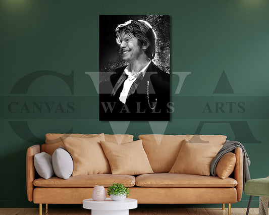 Bowie Canvas Wall Art Abstract Music Poster