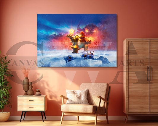 Bowser The Super Mario Bros Canvas Wall Art
