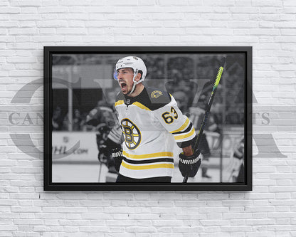 Brad Marchand Black & White Canvas Art Ice hockey Canvas Wall Art