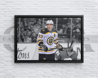 Brad Marchand Black & White Canvas Art Ice hockey Canvas Wall Art