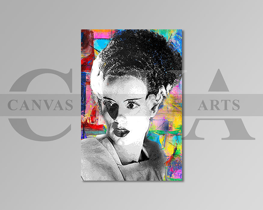 Bride of Frankenstein Canvas Wall Art Movie Poster Print