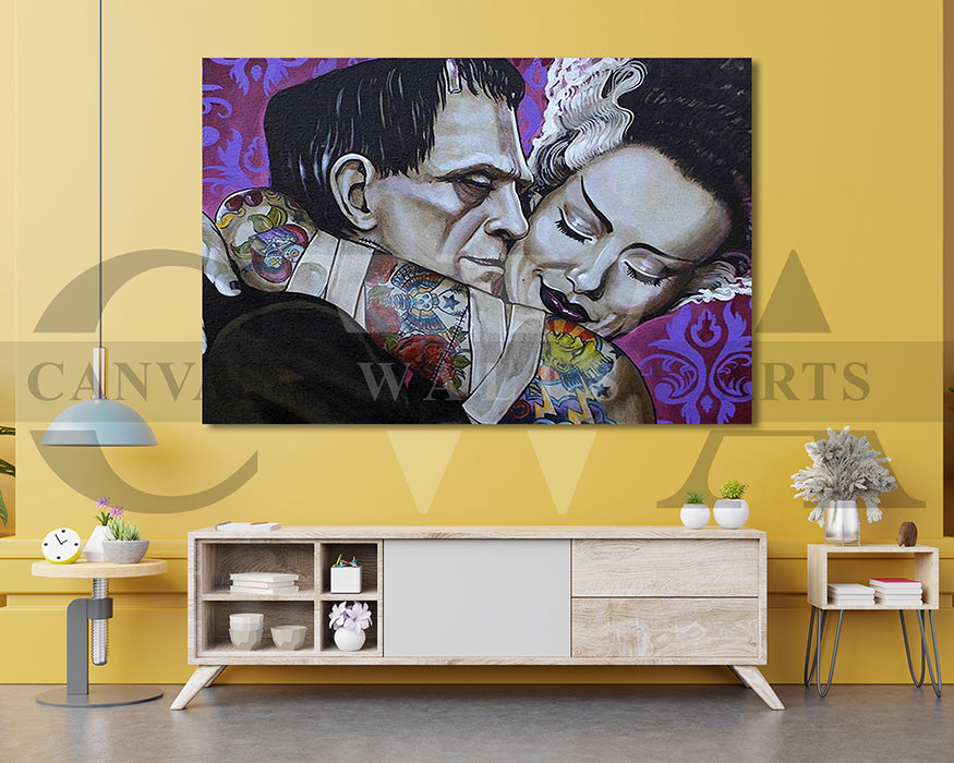 Bride of Frankenstein Canvas Wall Art Movie Poster Frame