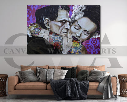 Bride of Frankenstein Canvas Wall Art Movie Poster Frame