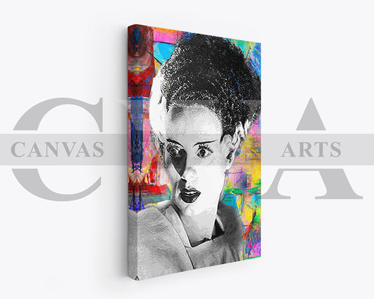 Bride of Frankenstein Canvas Wall Art Movie Poster Print