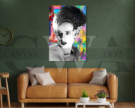 Bride of Frankenstein Canvas Wall Art Movie Poster Print